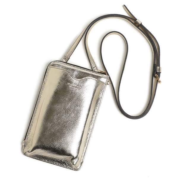 Violad Oro ヴィオラドーロ Iphoneポシェット ミニ スマホポシェット V 1307 Gold ゴールド Violad Oro 菅原靴店