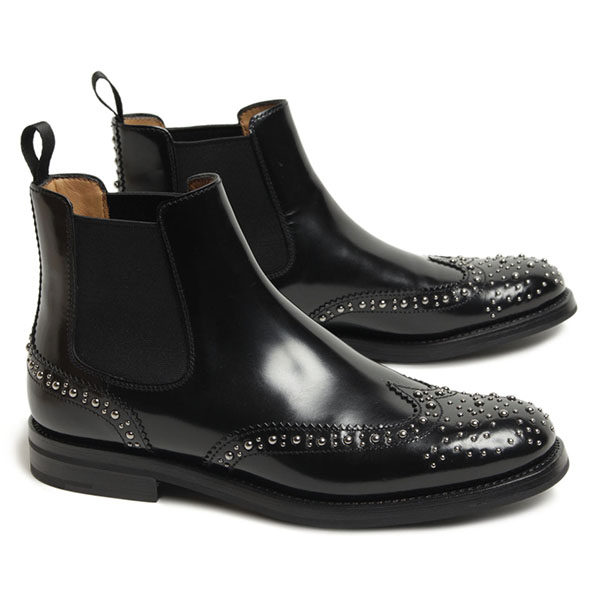 Church S チャーチ レディース Ketsby ケッツビー ブーツ サイドゴア ポリッシュドバインダー スタッズ ブラック Church S 菅原靴店