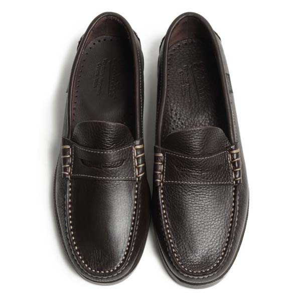 Paraboot パラブーツ コインローファー コロー Coraux メンズ レザー シボ革 ダークブラウン Paraboot 菅原靴店