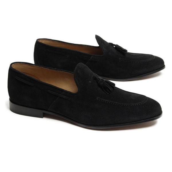 Bobo Shoes ボボシューズ Per Noi ペルノイ タッセルローファー スエード B02 Nero ブラック Per Noi 菅原靴店