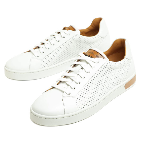Magnanni マグナーニ メンズ 靴 スニーカー レザー パンチング 479 ホワイト Magnanni 菅原靴店
