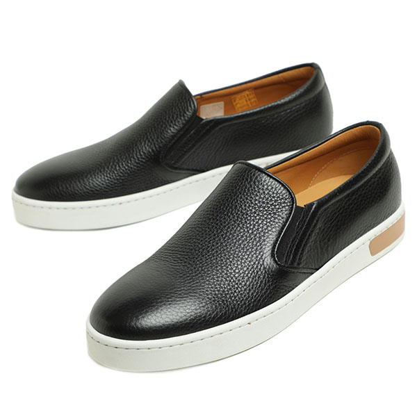 Magnanni マグナーニ メンズ 靴 スニーカー レザー スリッポン シボ革 813 ブラック Magnanni 菅原靴店